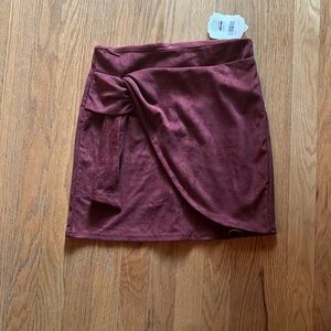 Burgundy miniskirt